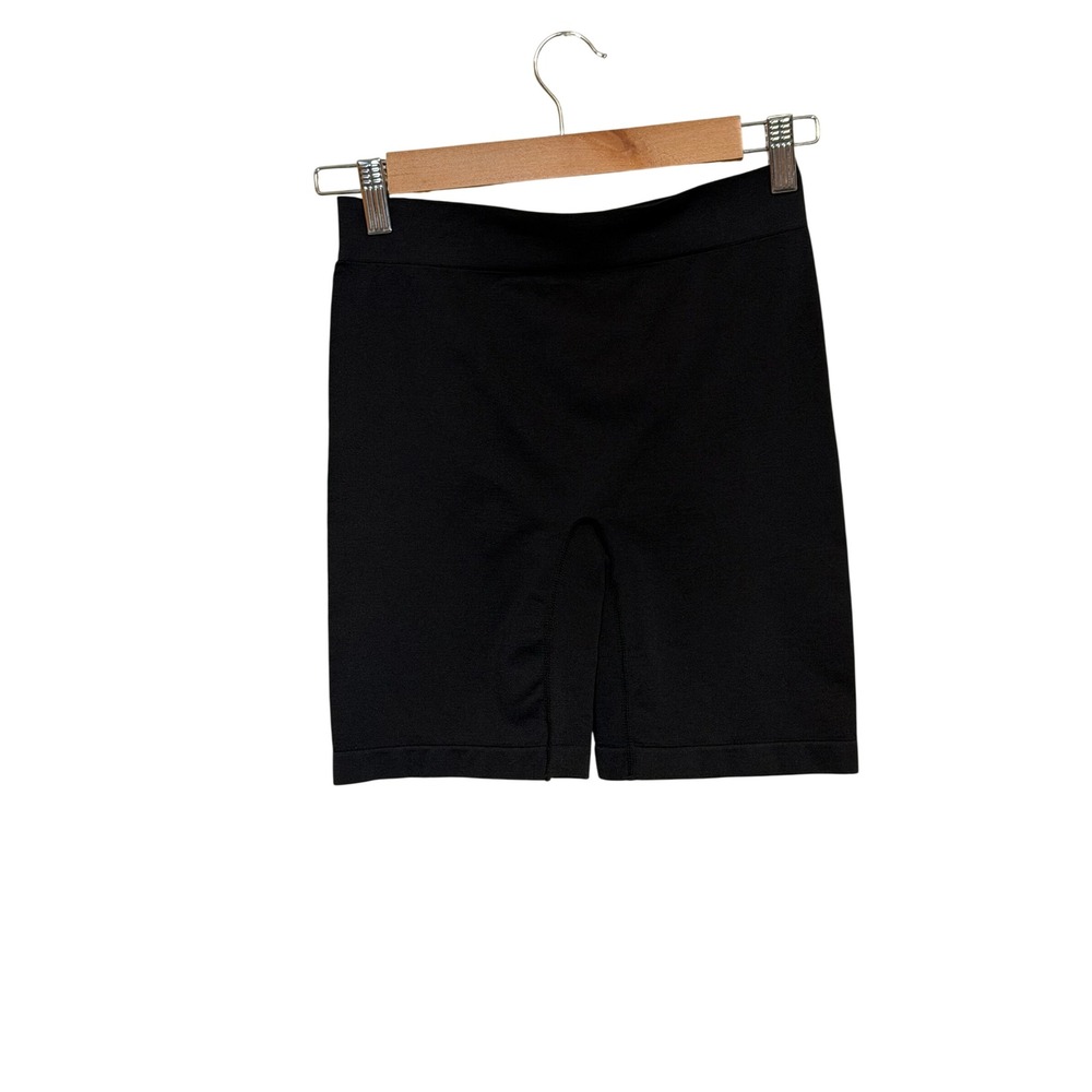 Black High Waisted Shapewear Shorts Mid Thigh XL Bodycon Elevated Style Descrete